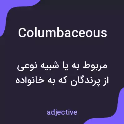 معنی columbaceous به فارسی معنی columbaceous به فارسی