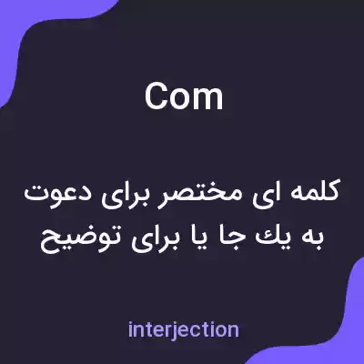 معنی com به فارسی معنی com به فارسی