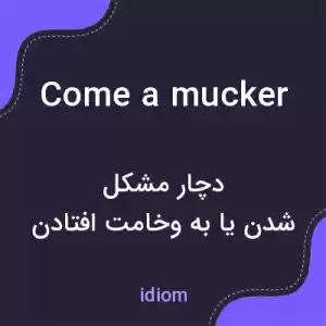 معنی come a mucker به فارسی معنی come a mucker به فارسی