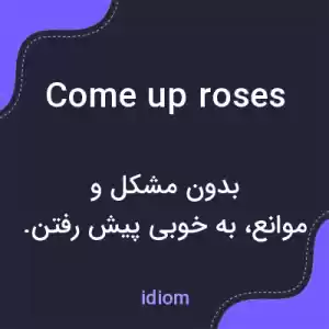 معنی come up roses به فارسی