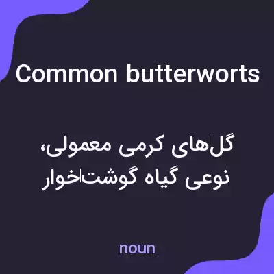 معنی common butterworts به فارسی
