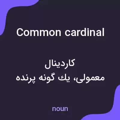 معنی common cardinal به فارسی معنی common cardinal به فارسی