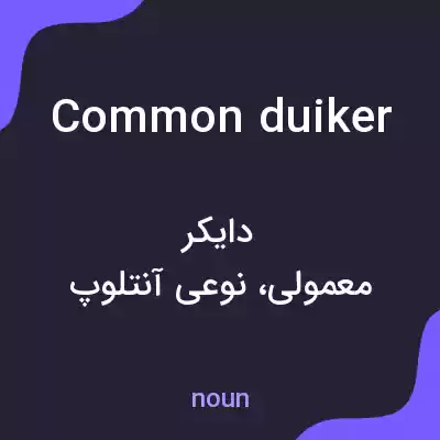 معنی common duiker به فارسی معنی common duiker به فارسی
