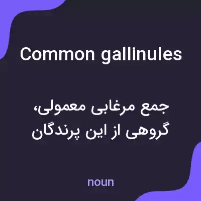 معنی common gallinules به فارسی معنی common gallinules به فارسی