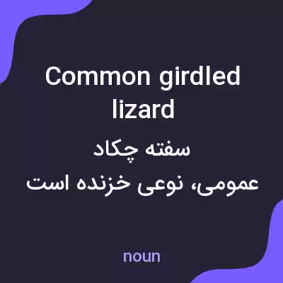 معنی common girdled lizard به فارسی معنی common girdled lizard به فارسی