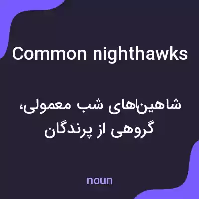 معنی common nighthawks به فارسی معنی common nighthawks به فارسی