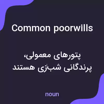 معنی common poorwills به فارسی معنی common poorwills به فارسی