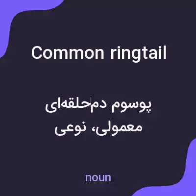 معنی common ringtail به فارسی معنی common ringtail به فارسی