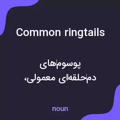 معنی common ringtails به فارسی معنی common ringtails به فارسی