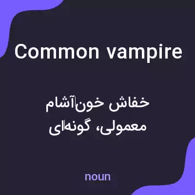 معنی common vampire به فارسی معنی common vampire به فارسی