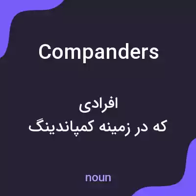 معنی companders به فارسی معنی companders به فارسی