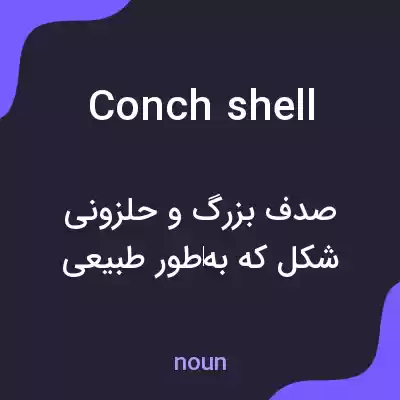 معنی conch shell به فارسی معنی conch shell به فارسی