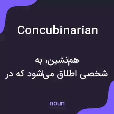 معنی concubinarian به فارسی معنی concubinarian به فارسی