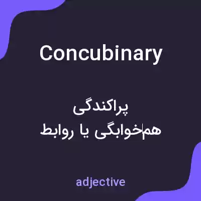 معنی concubinary به فارسی