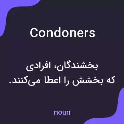 معنی condoners به فارسی