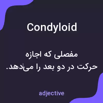 معنی condyloid به فارسی
