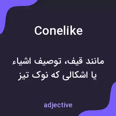 معنی conelike به فارسی معنی conelike به فارسی