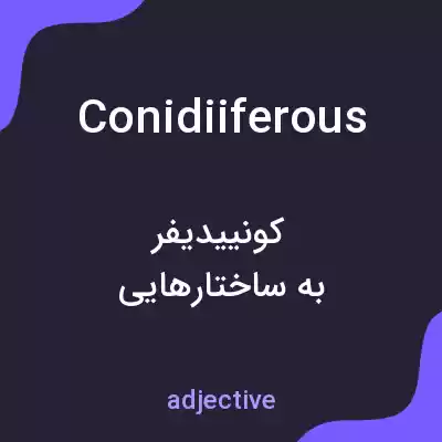 معنی conidiiferous به فارسی