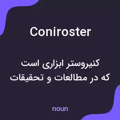 معنی coniroster به فارسی معنی coniroster به فارسی