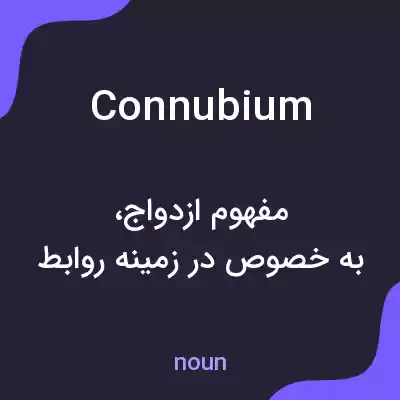 معنی connubium به فارسی معنی connubium به فارسی