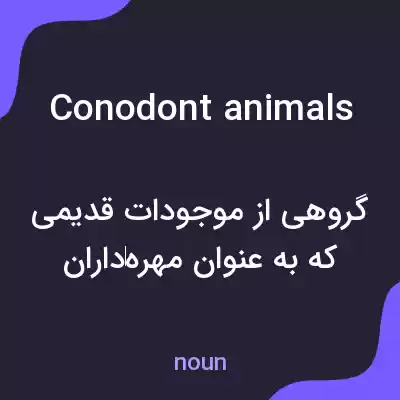 معنی conodont animals به فارسی