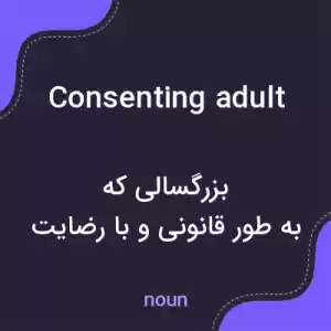 معنی consenting adult به فارسی معنی consenting adult به فارسی