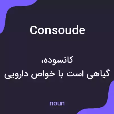 معنی consoude به فارسی معنی consoude به فارسی