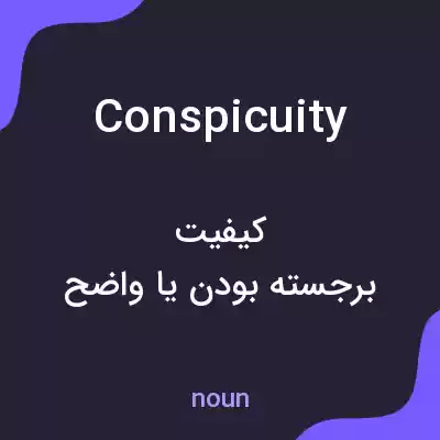 معنی conspicuity به فارسی معنی conspicuity به فارسی