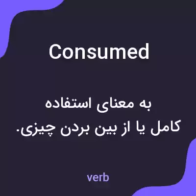 معنی consumed به فارسی
