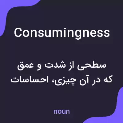 معنی consumingness به فارسی معنی consumingness به فارسی