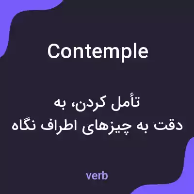 معنی contemple به فارسی معنی contemple به فارسی