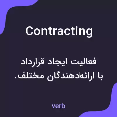 معنی contracting به فارسی معنی contracting به فارسی