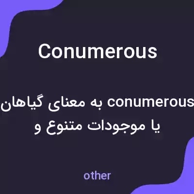 معنی conumerous به فارسی معنی conumerous به فارسی