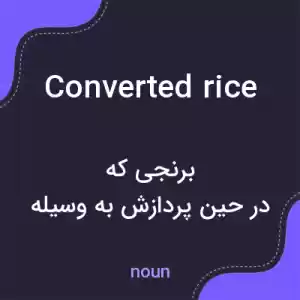 معنی converted rice به فارسی معنی converted rice به فارسی