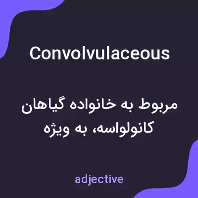 معنی convolvulaceous به فارسی معنی convolvulaceous به فارسی