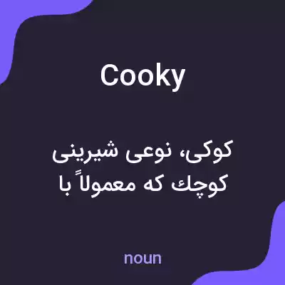 معنی cooky به فارسی معنی cooky به فارسی