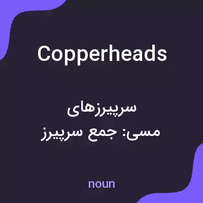 معنی copperheads به فارسی