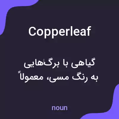 معنی copperleaf به فارسی معنی copperleaf به فارسی