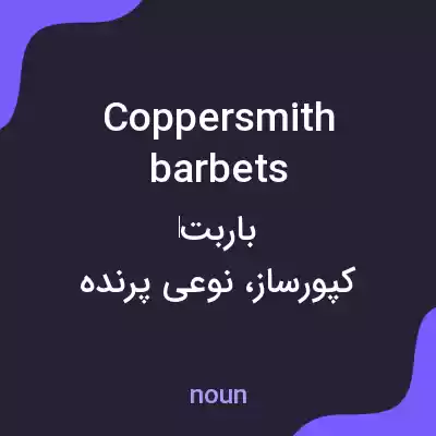 معنی coppersmith barbets به فارسی معنی coppersmith barbets به فارسی