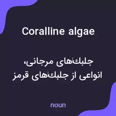 معنی coralline algae به فارسی معنی coralline algae به فارسی