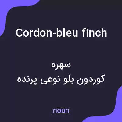 معنی cordon-bleu finch به فارسی معنی cordon-bleu finch به فارسی