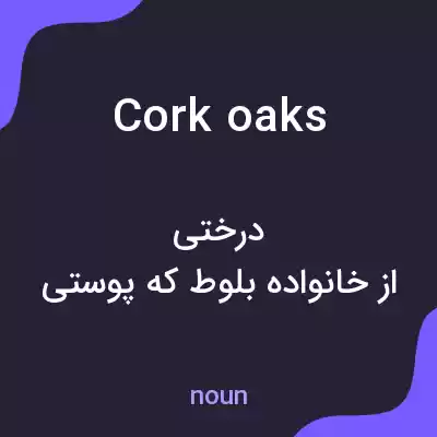 معنی cork oaks به فارسی معنی cork oaks به فارسی