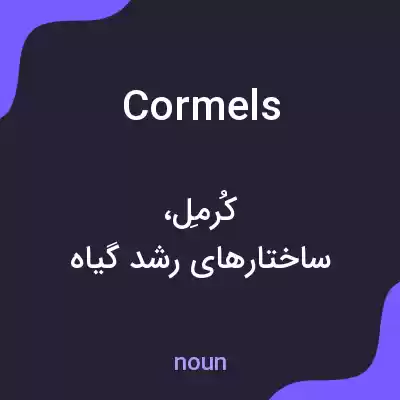 معنی cormels به فارسی معنی cormels به فارسی