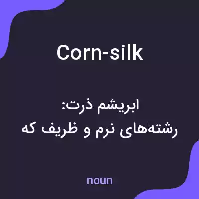 معنی corn-silk به فارسی معنی corn-silk به فارسی