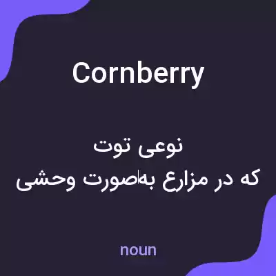 معنی cornberry به فارسی معنی cornberry به فارسی