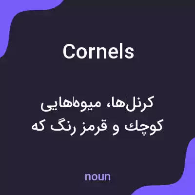معنی cornels به فارسی