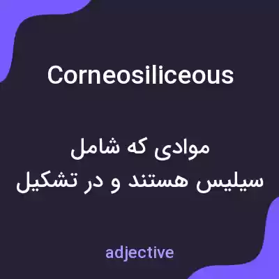 معنی corneosiliceous به فارسی معنی corneosiliceous به فارسی