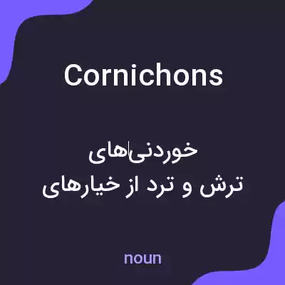 معنی cornichons به فارسی