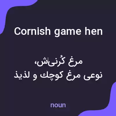 معنی cornish game hen به فارسی معنی cornish game hen به فارسی