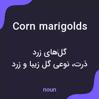 معنی corn marigolds به فارسی معنی corn marigolds به فارسی